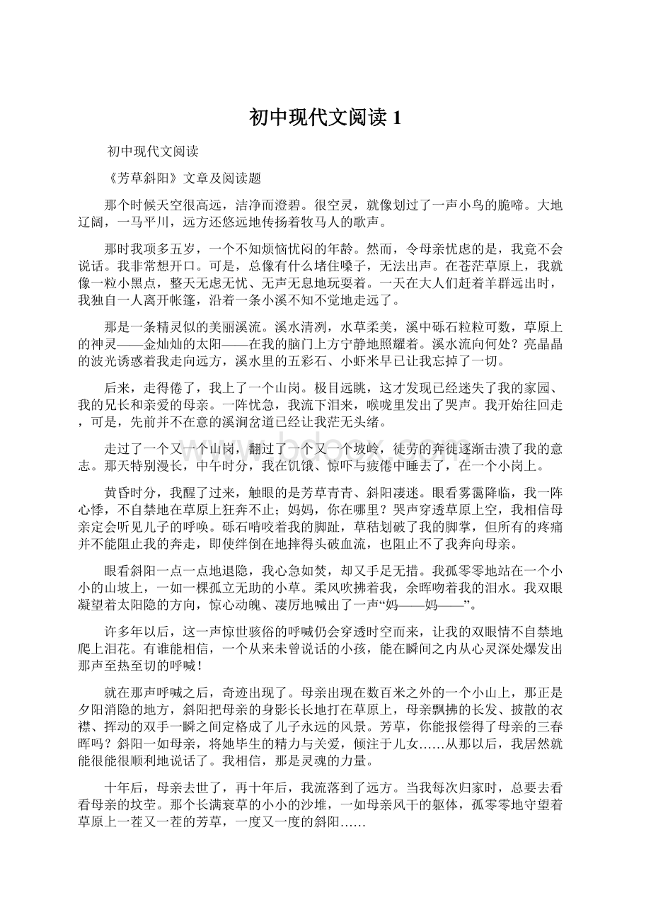 初中现代文阅读1.docx