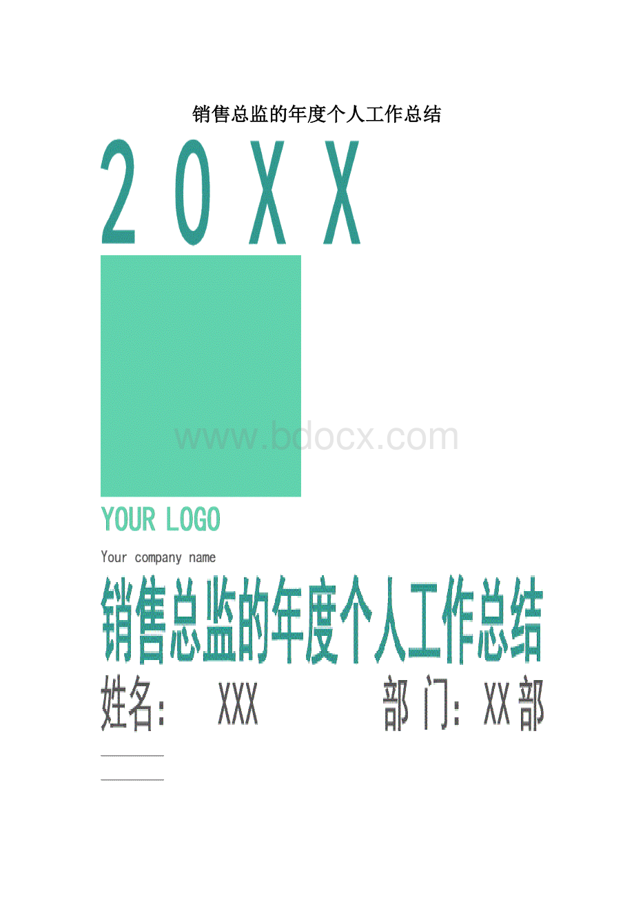 销售总监的年度个人工作总结.docx