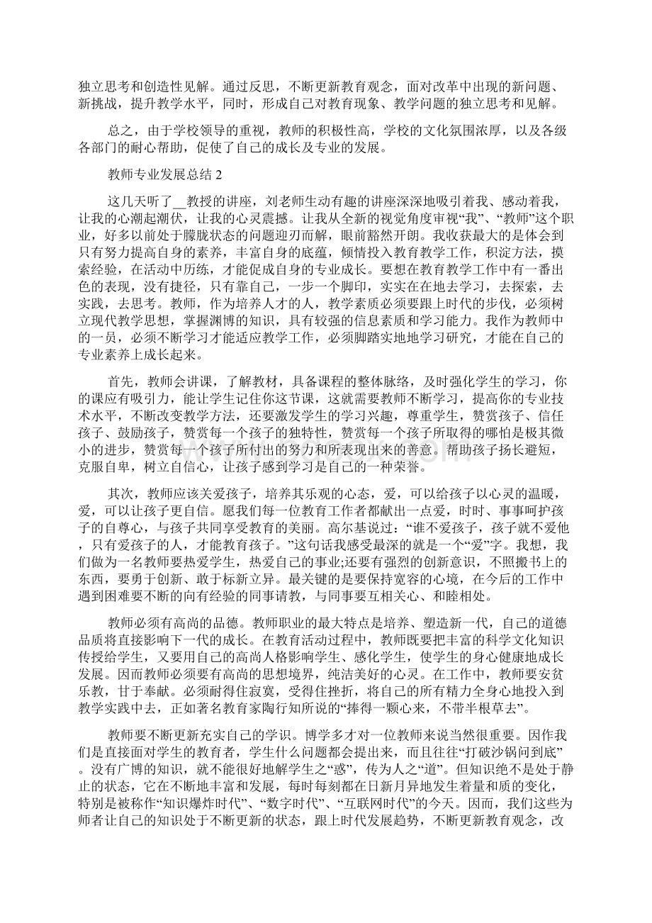 教师专业发展总结.docx_第2页