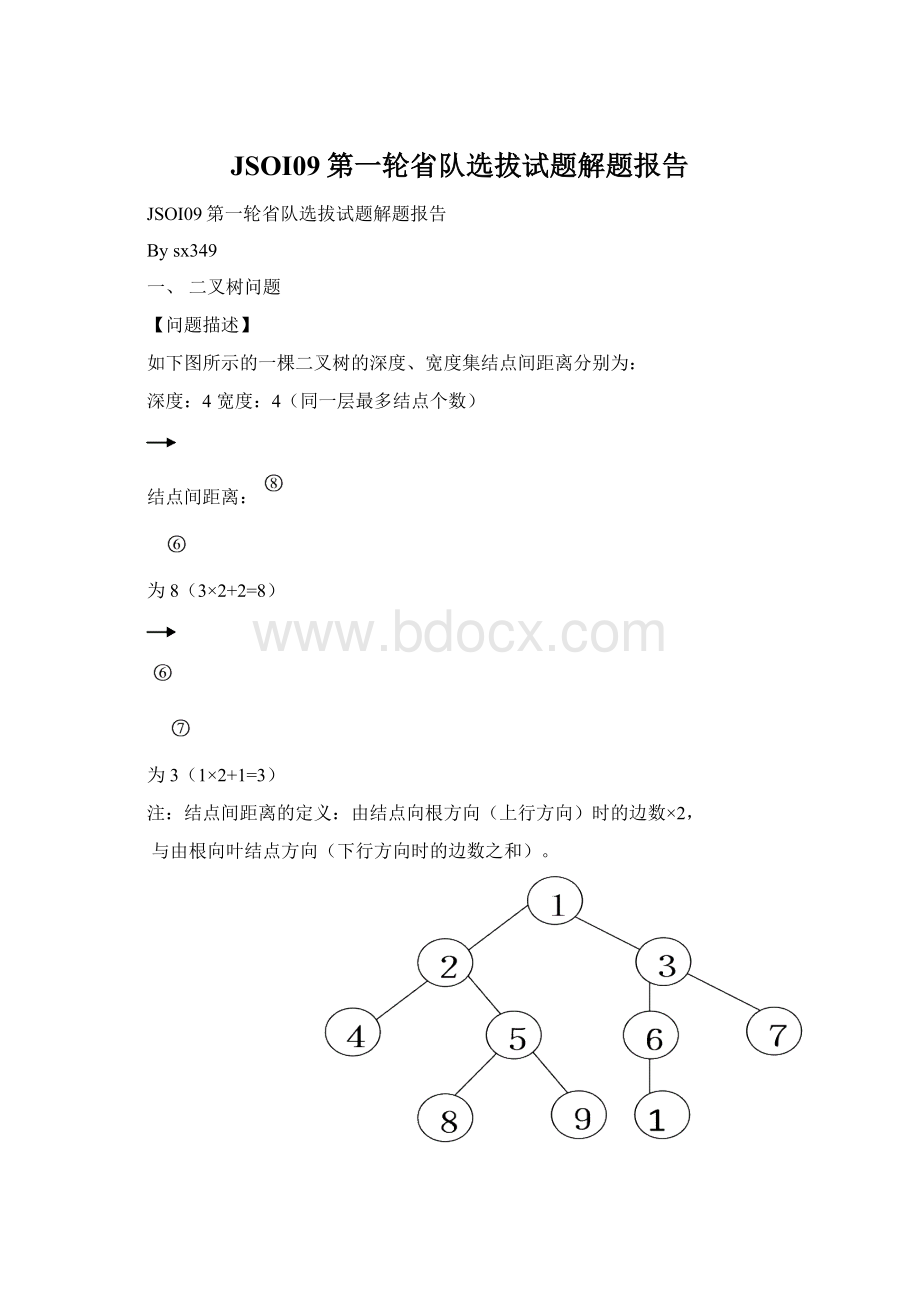 JSOI09第一轮省队选拔试题解题报告.docx_第1页