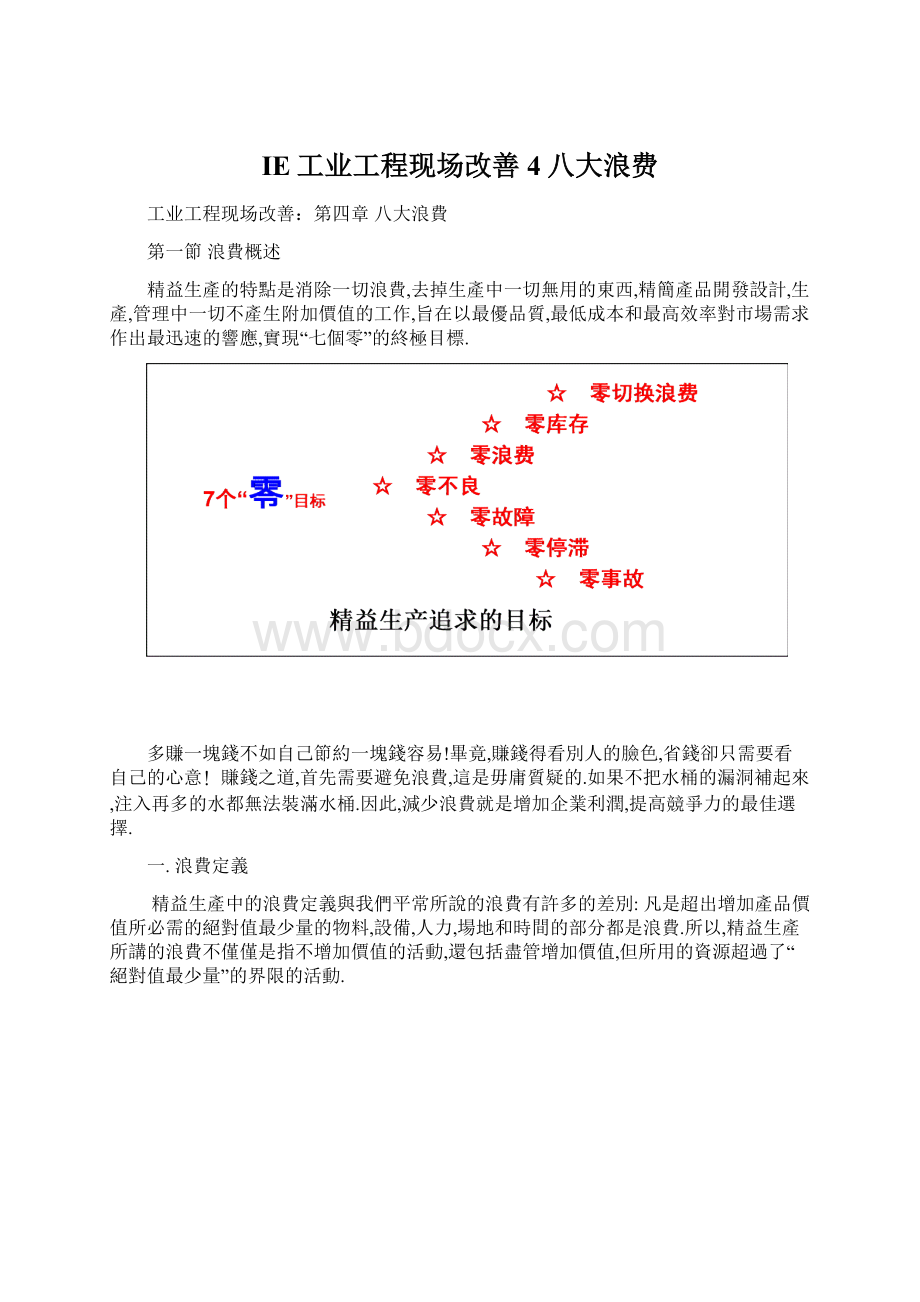 IE工业工程现场改善4八大浪费Word下载.docx_第1页