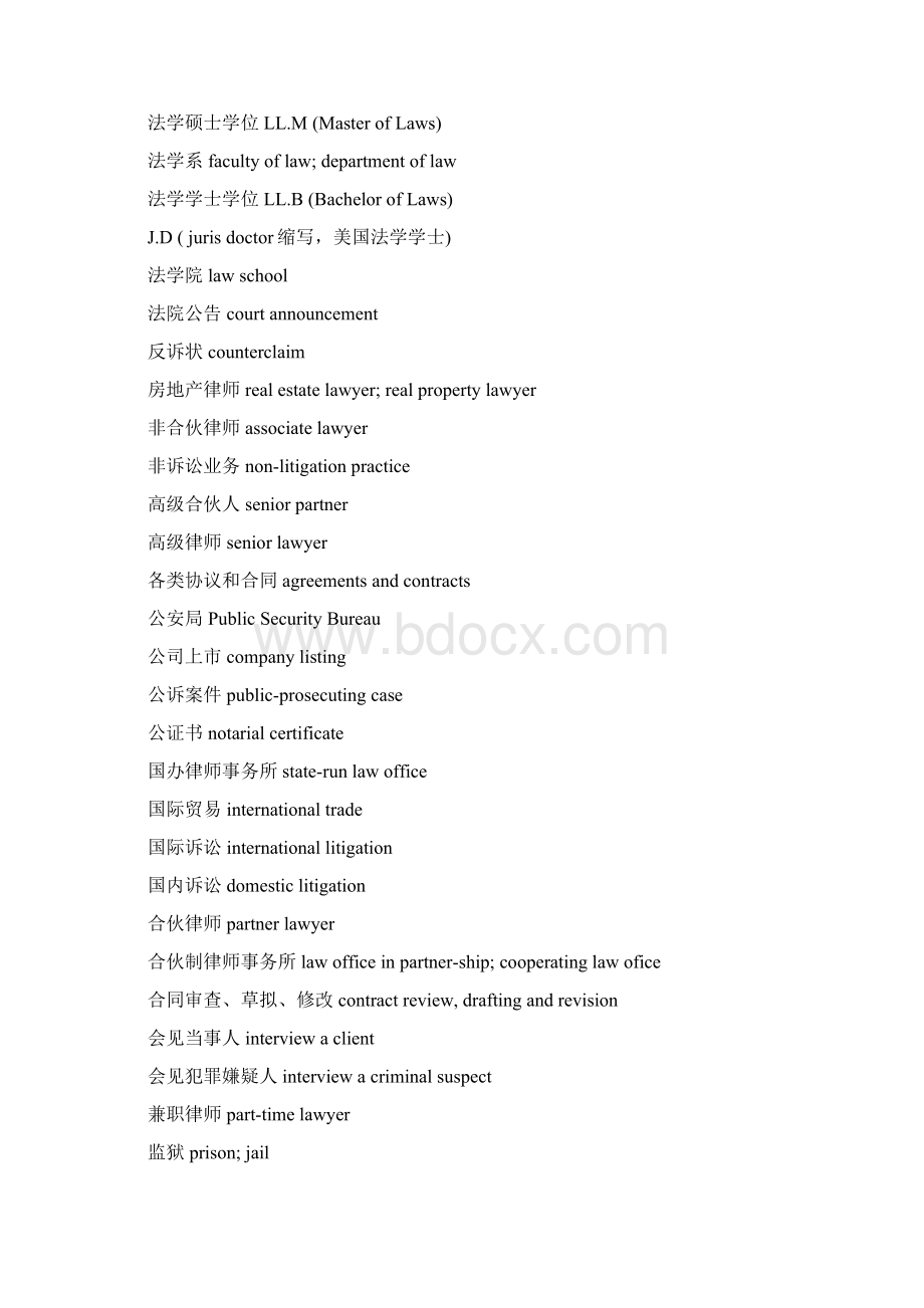 律师部分常用英语docxWord格式文档下载.docx_第3页