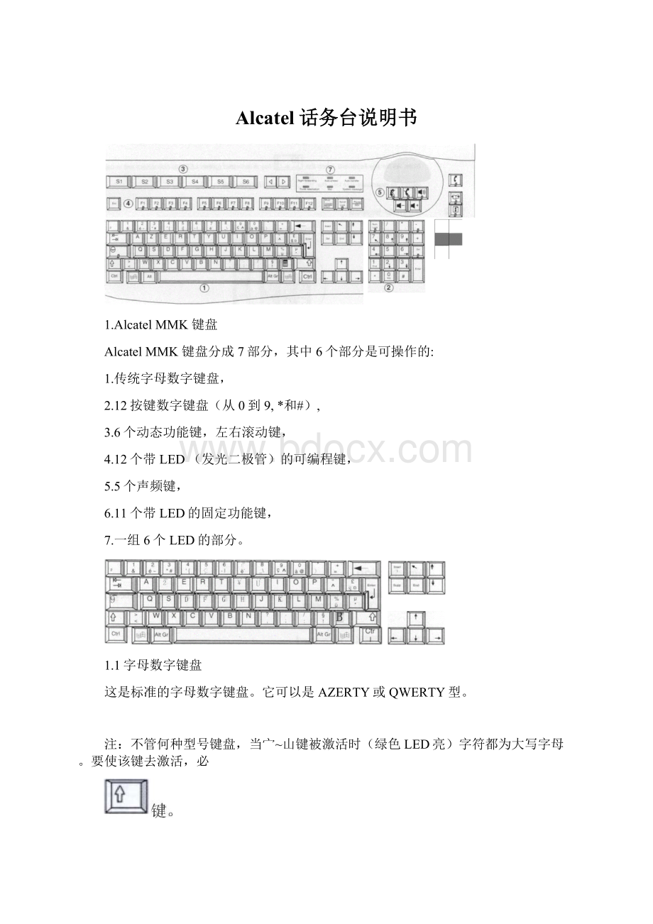 Alcatel话务台说明书.docx