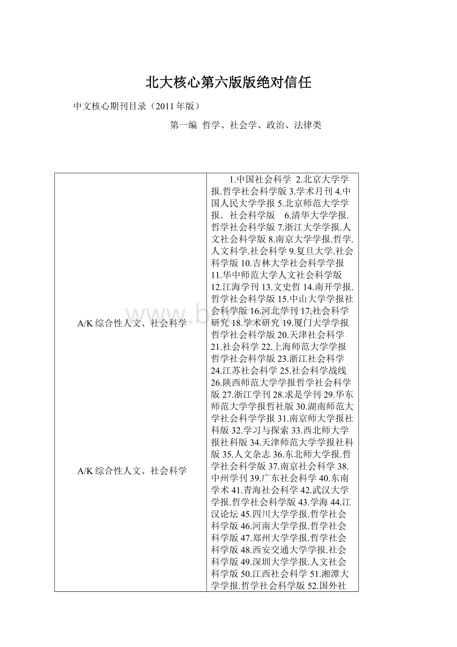 北大核心第六版版绝对信任.docx_第1页