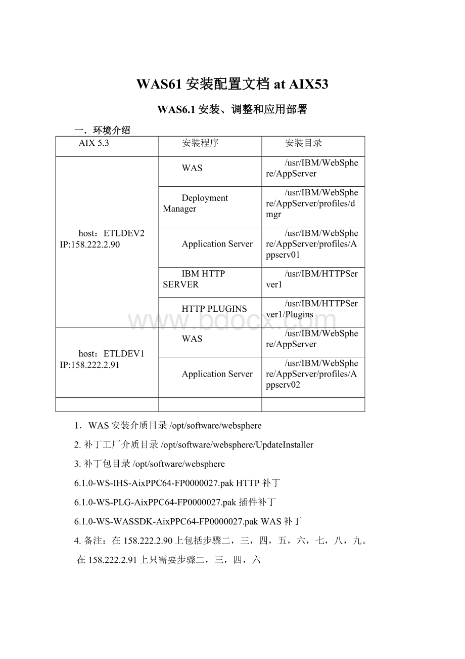 WAS61安装配置文档 at AIX53Word文件下载.docx_第1页