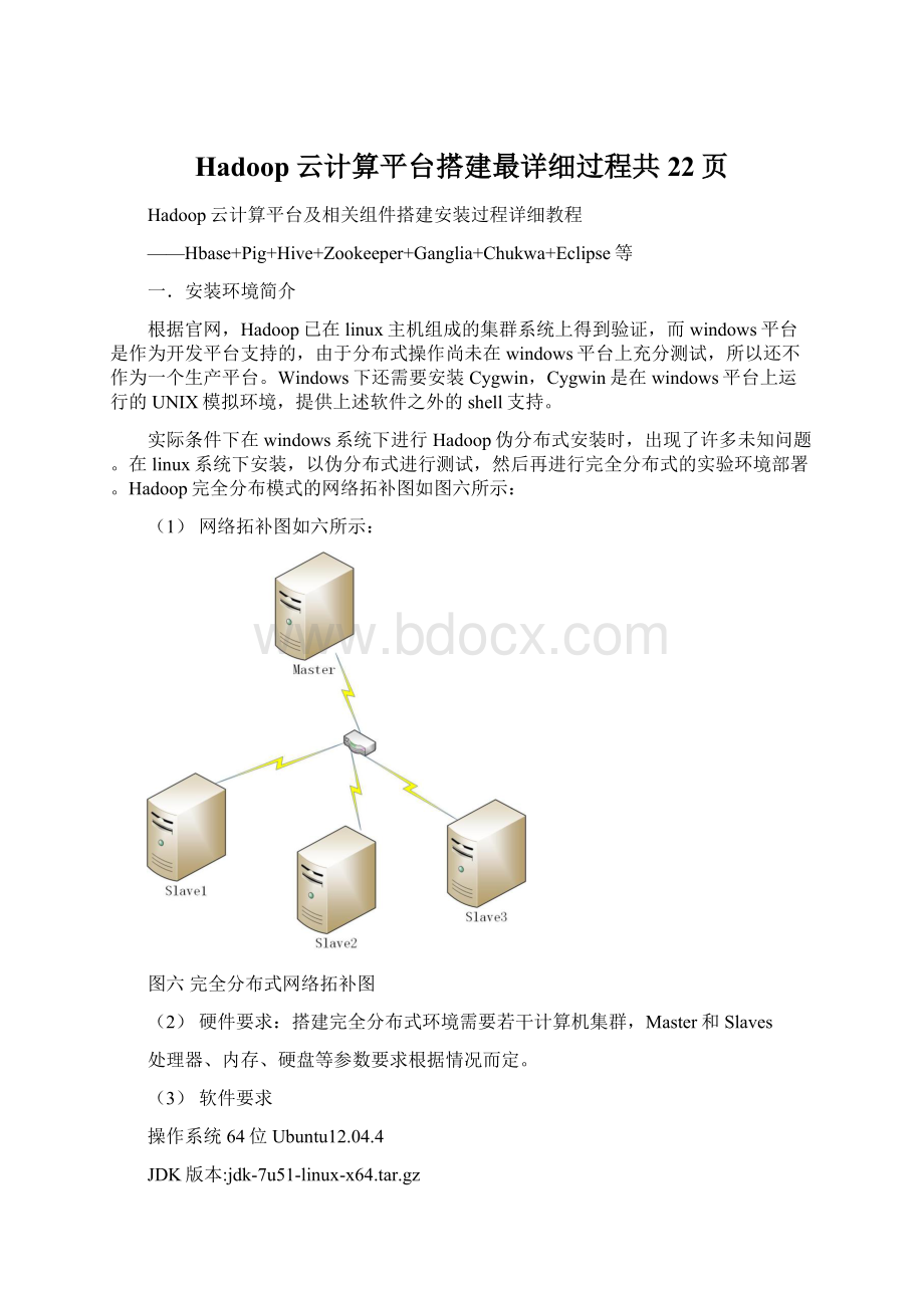 Hadoop云计算平台搭建最详细过程共22页Word下载.docx