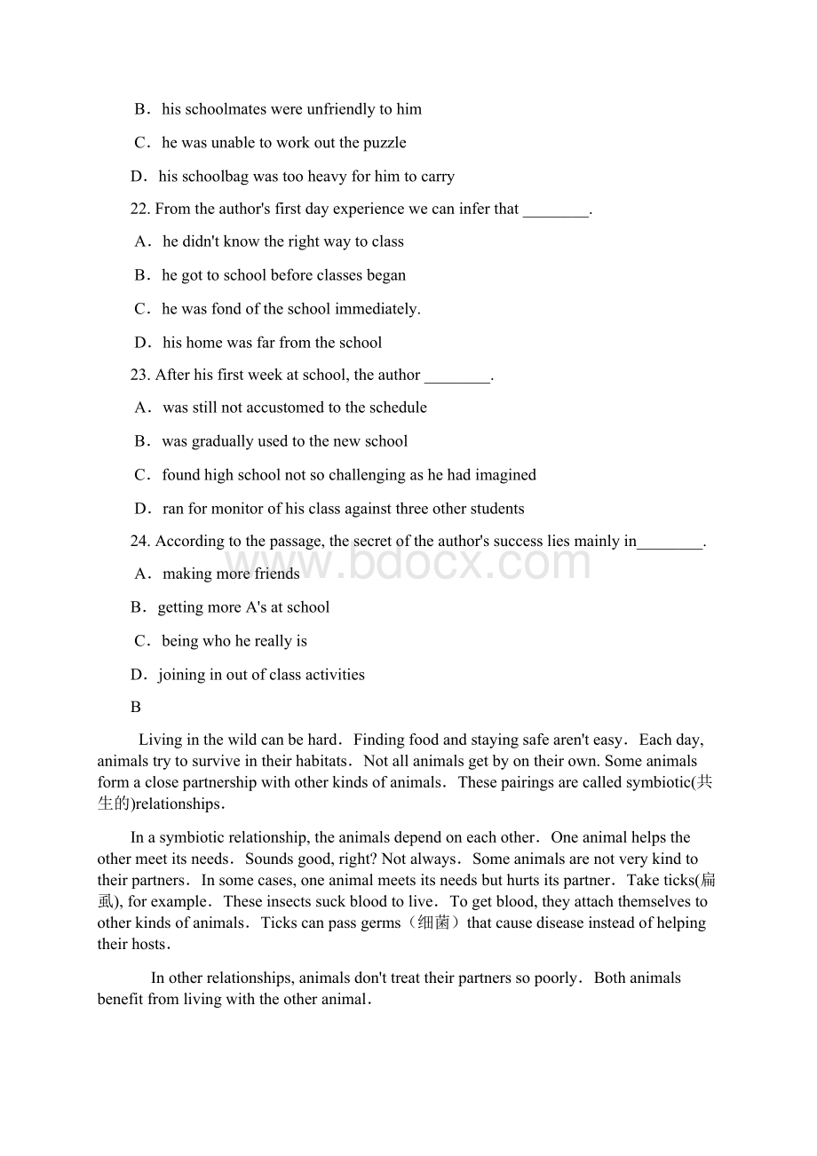 辽宁省六校协作体学年高一英语下学期期中试题Word格式.docx_第2页