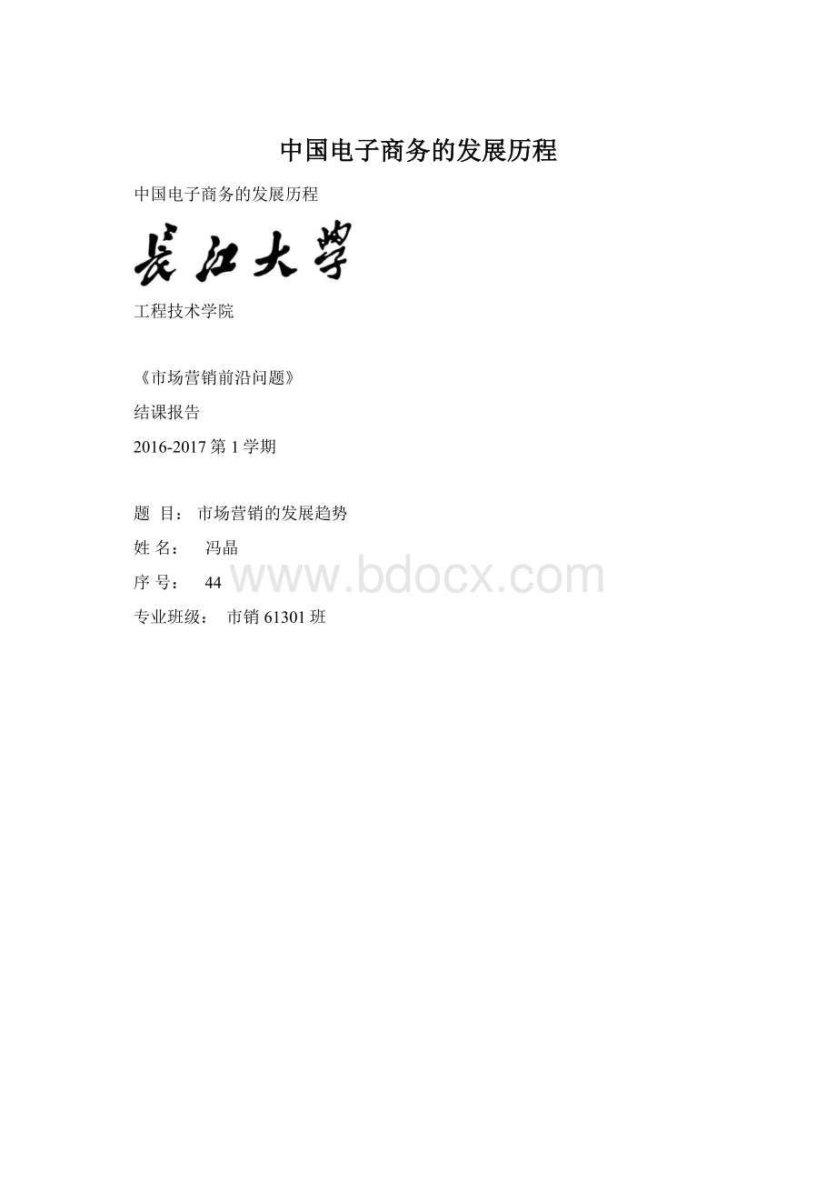 中国电子商务的发展历程Word格式.docx