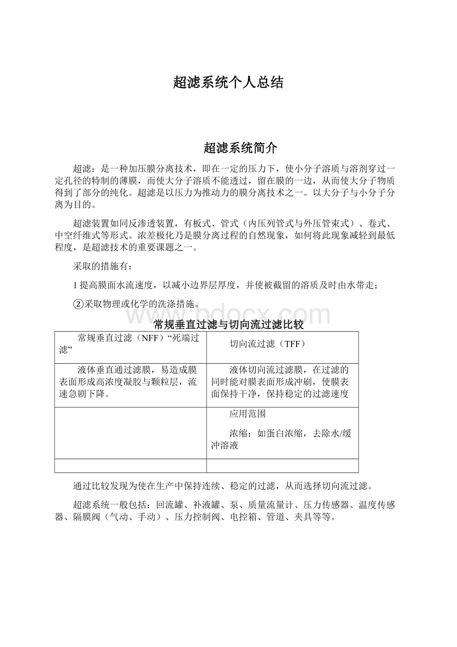 超滤系统个人总结.docx_第1页