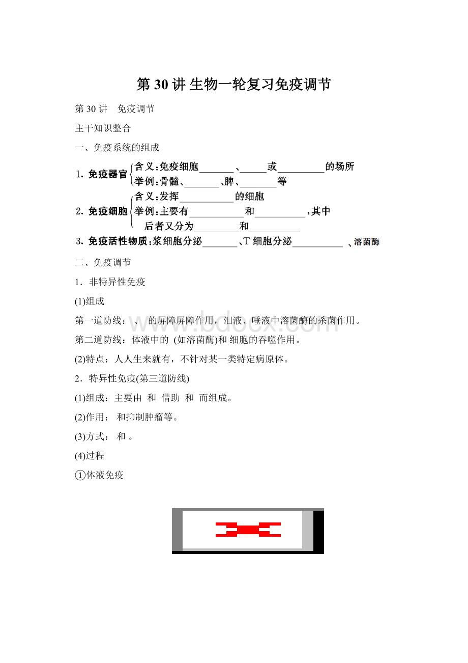 第 30 讲 生物一轮复习免疫调节.docx