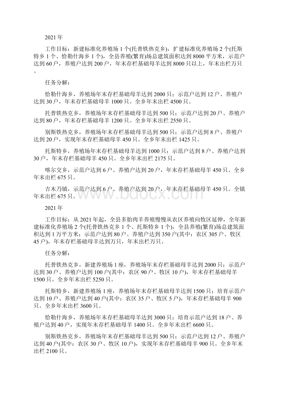 多胎肉羊养殖推行工作实施方案Word格式文档下载.docx_第3页