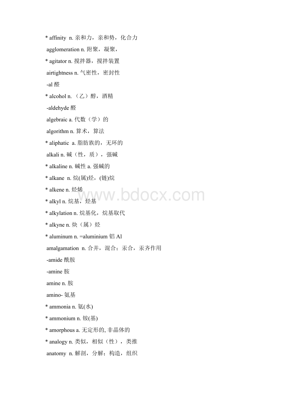 轻化工程专业英语400词表学位考用Word文档下载推荐.docx_第2页