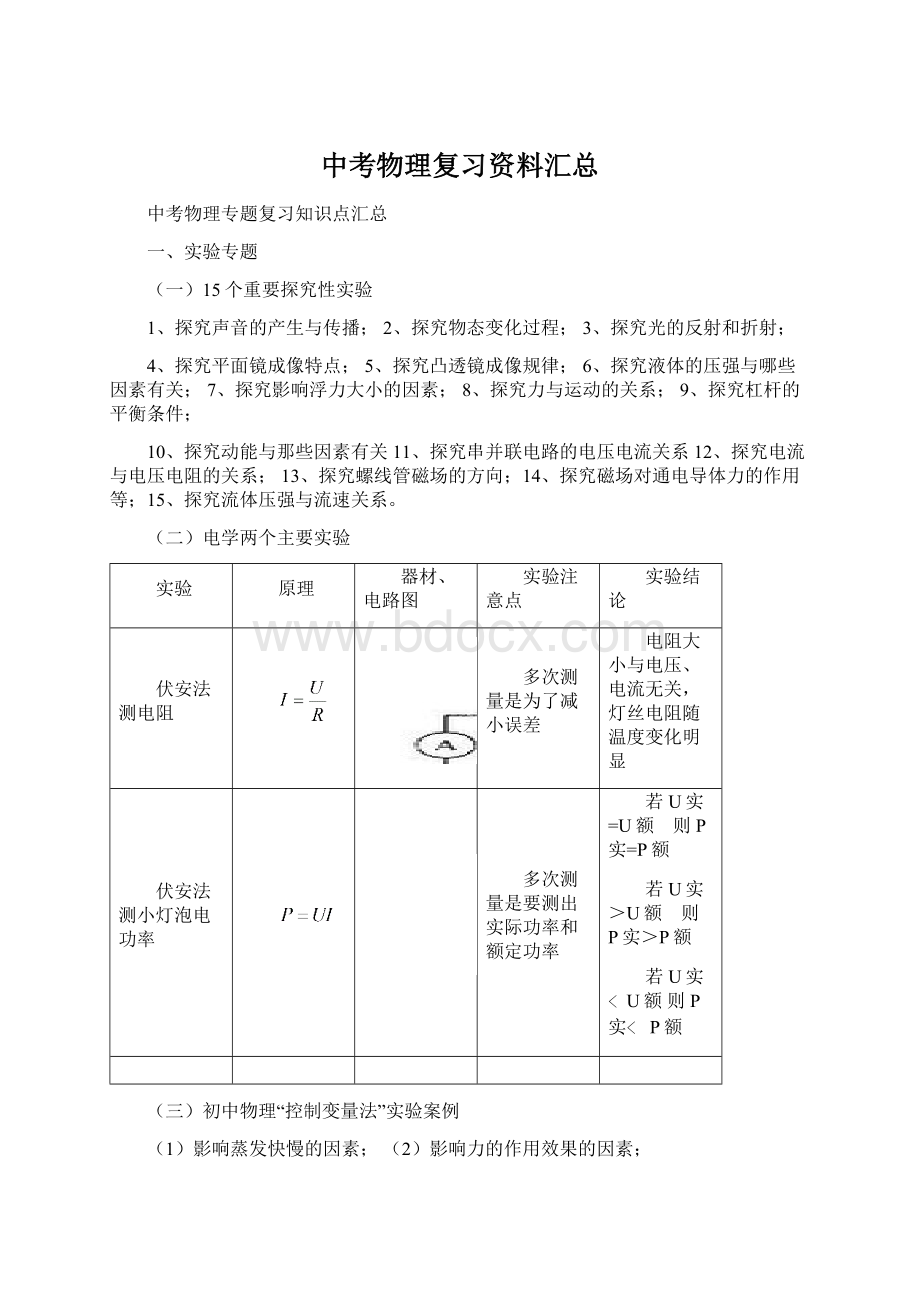 中考物理复习资料汇总.docx_第1页