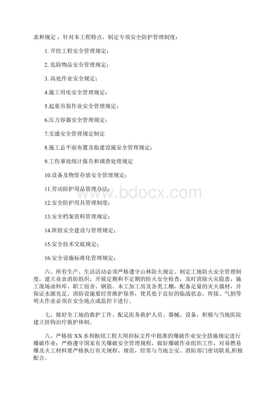 水利枢纽工程大坝施工安全措施Word格式.docx_第2页