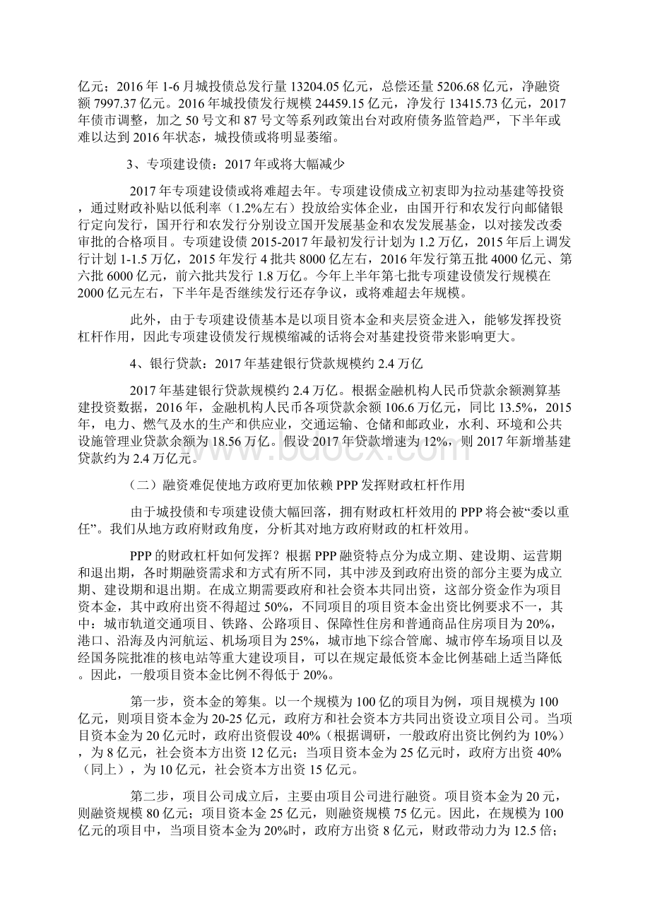 PPP空间测算及对基建与固定资产投资拉动的量化分析文档格式.docx_第3页