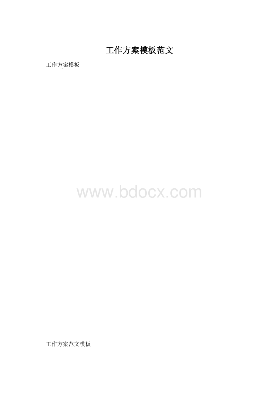 工作方案模板范文.docx_第1页