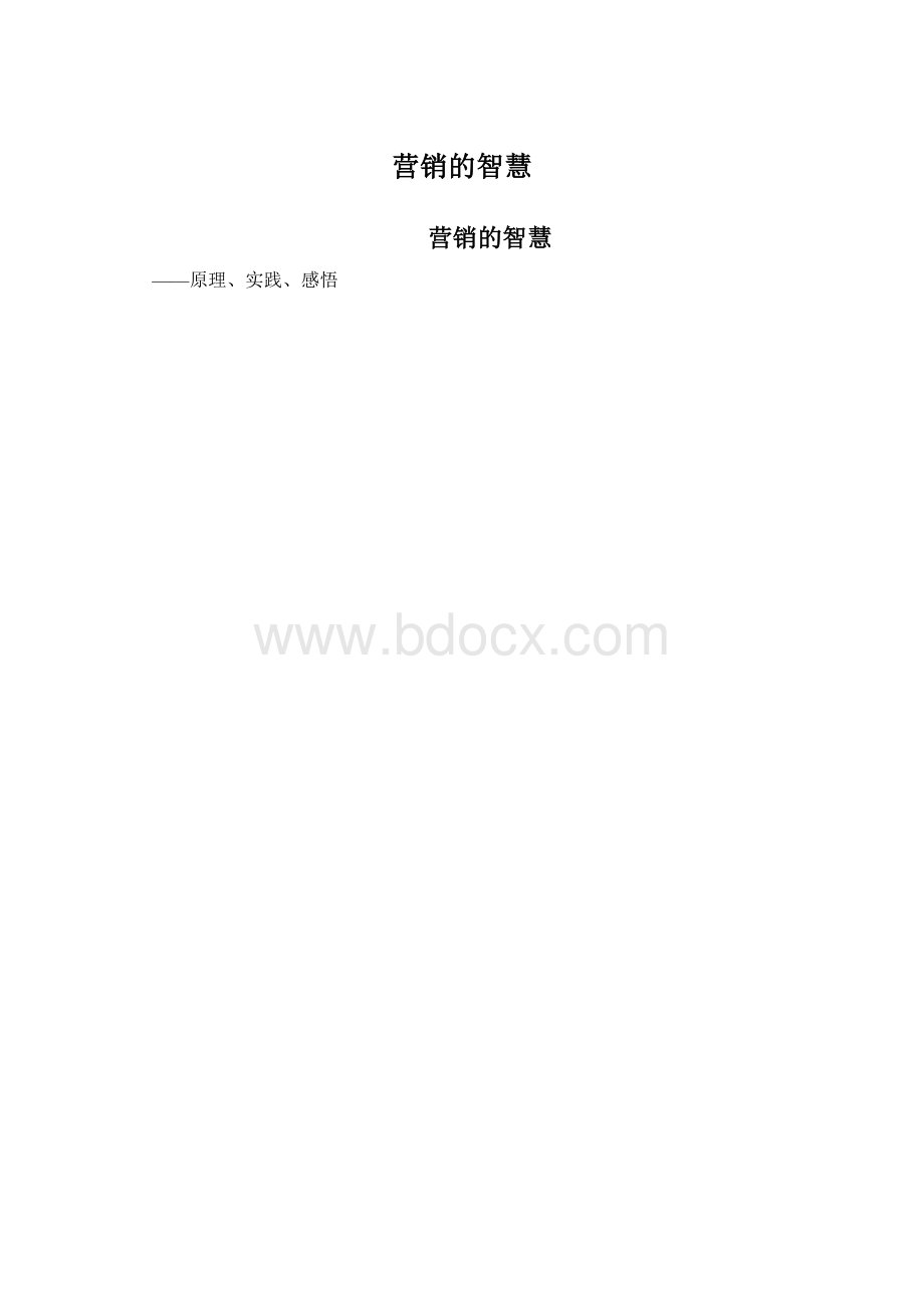 营销的智慧.docx