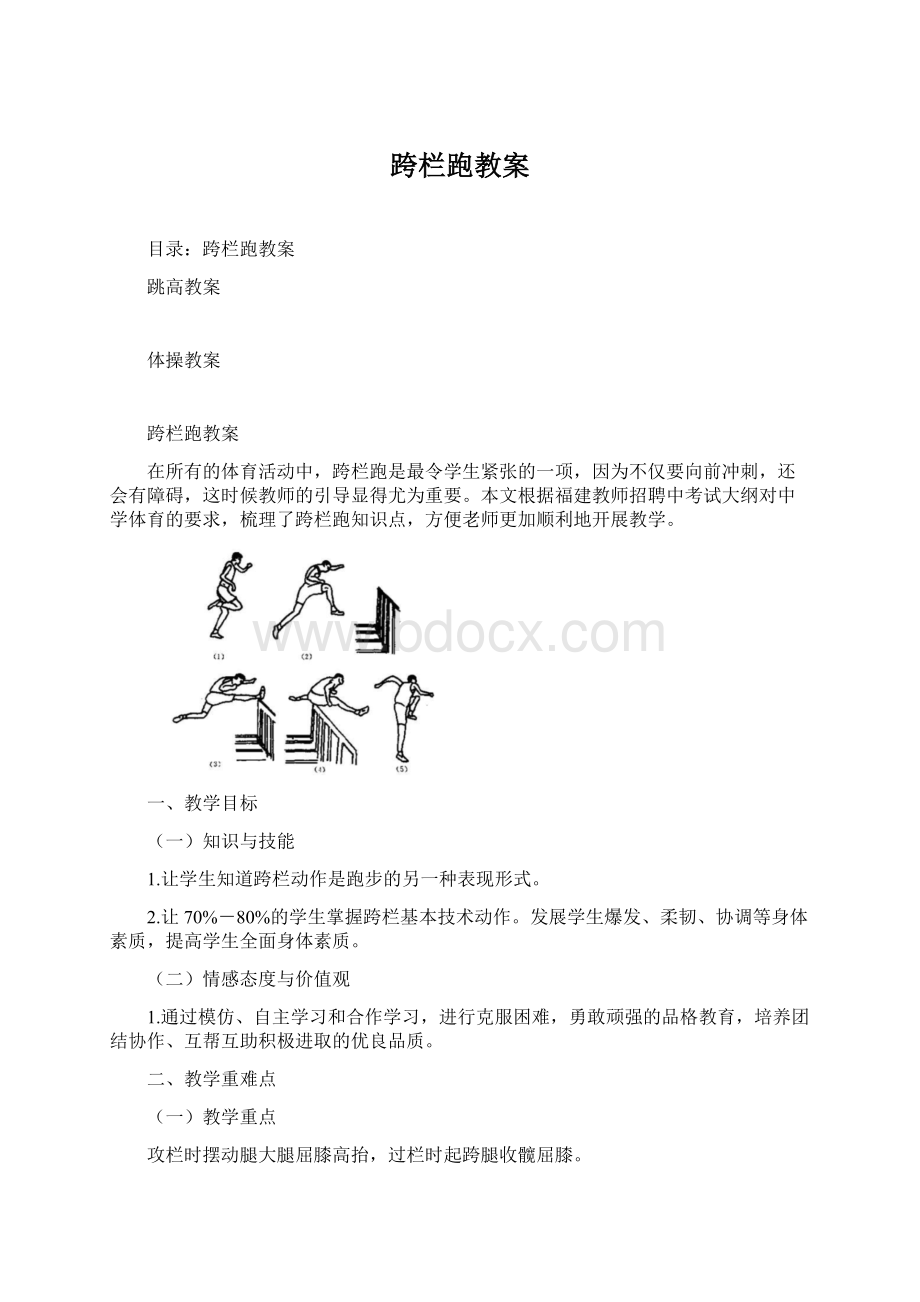 跨栏跑教案文档格式.docx_第1页