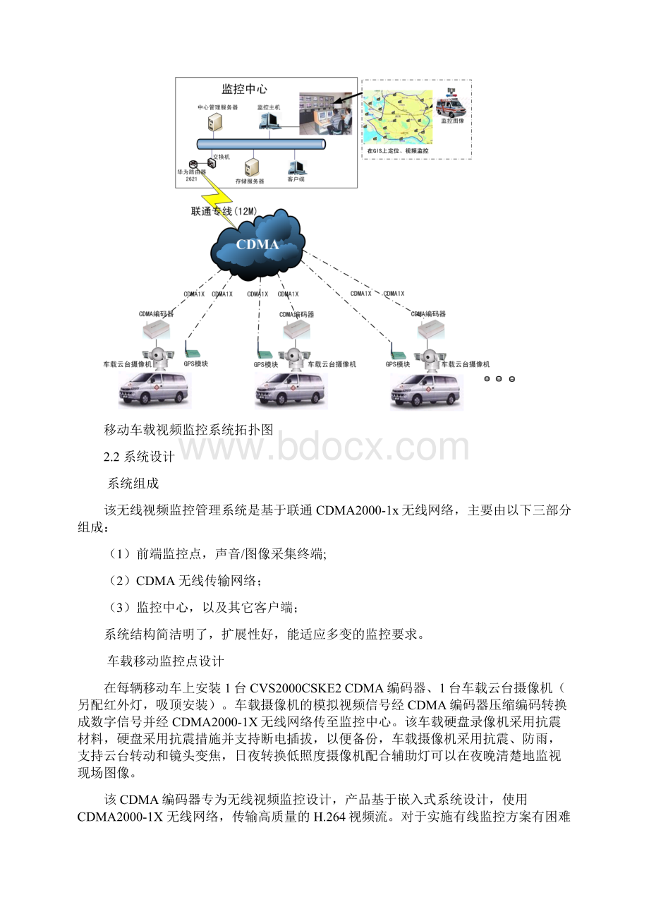 车载CDMA无线视频监控系统设计方案.docx_第2页