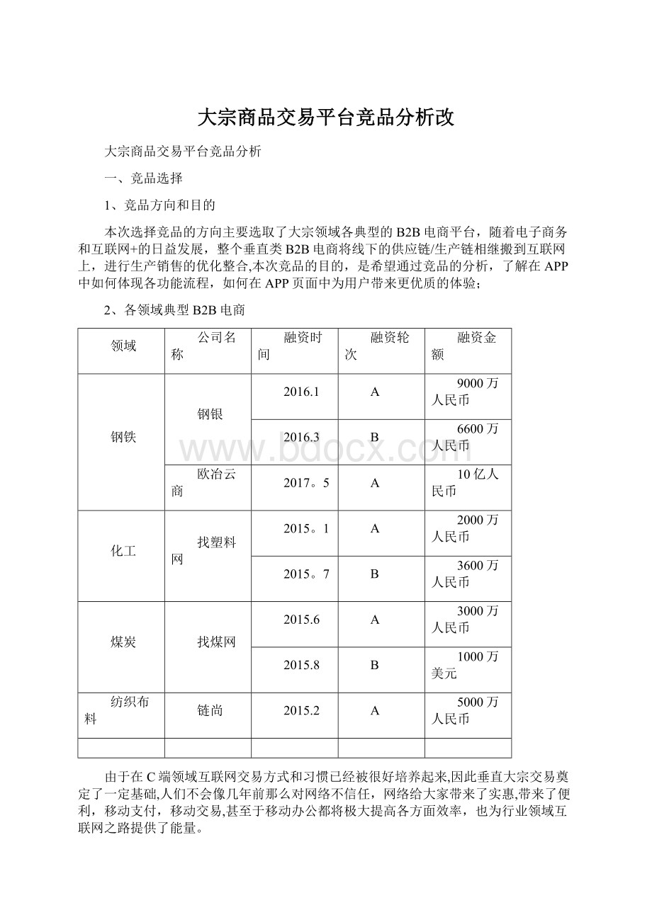 大宗商品交易平台竞品分析改文档格式.docx_第1页