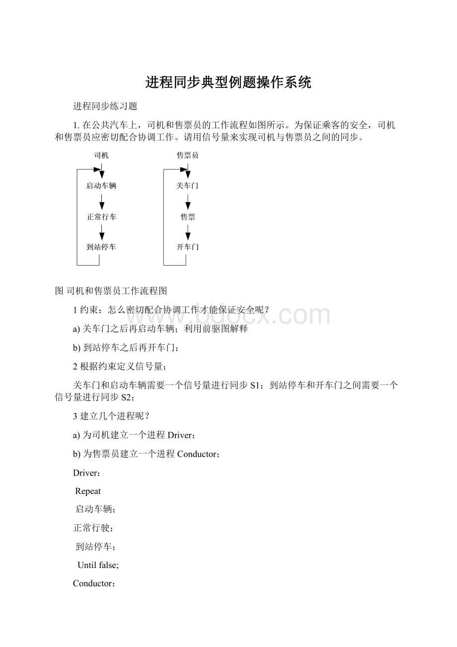 进程同步典型例题操作系统.docx_第1页