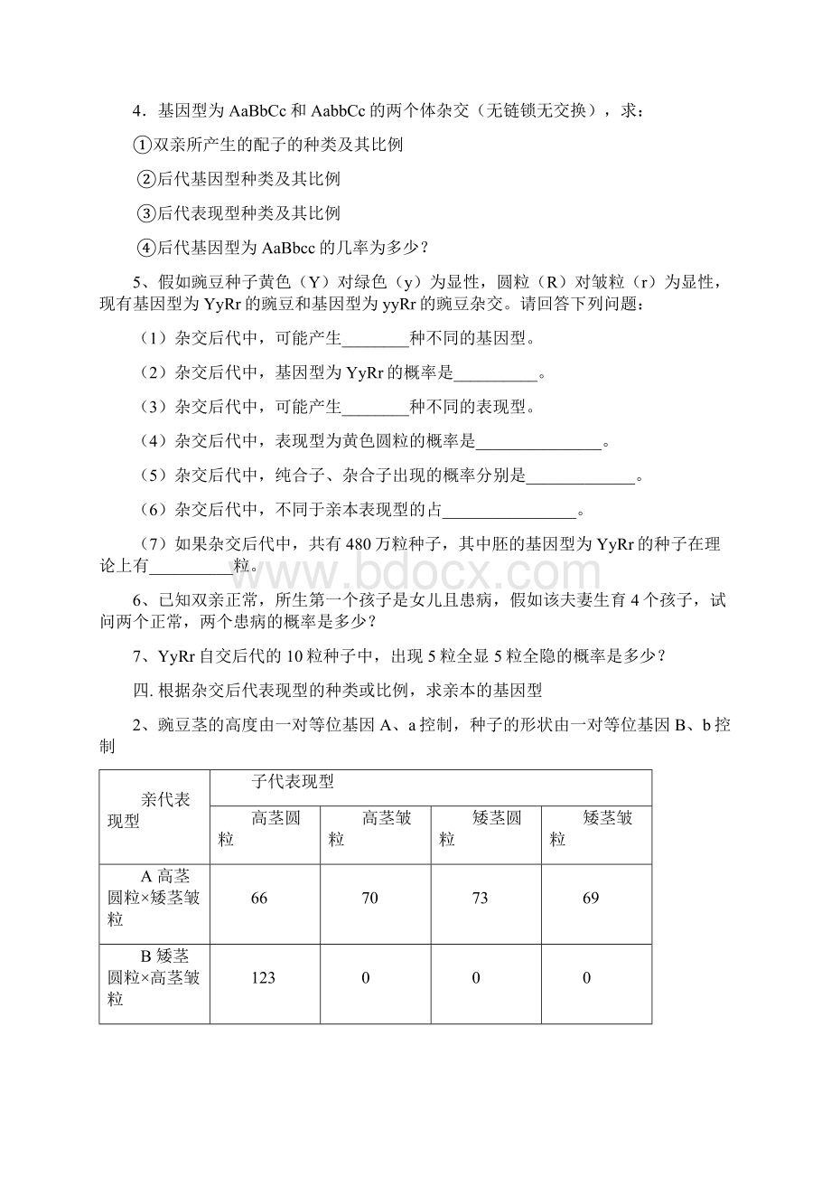 遗传规律题型归纳Word格式文档下载.docx_第3页