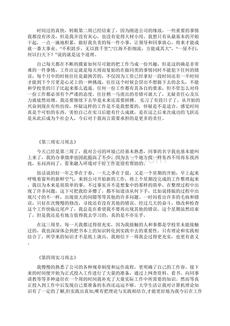 大学生毕业实习周志Word下载.docx_第2页