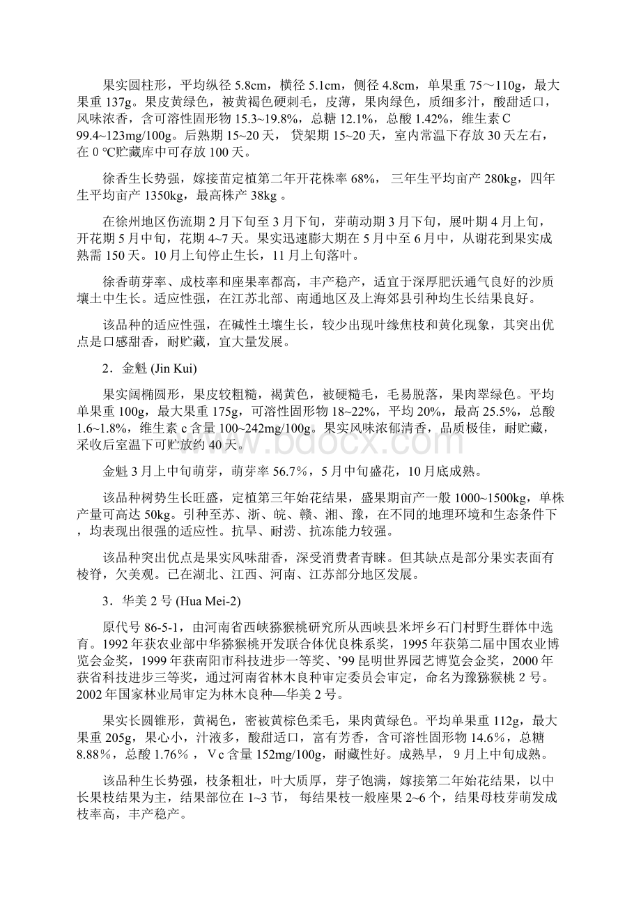 国内外猕猴桃主要品种文档格式.docx_第3页