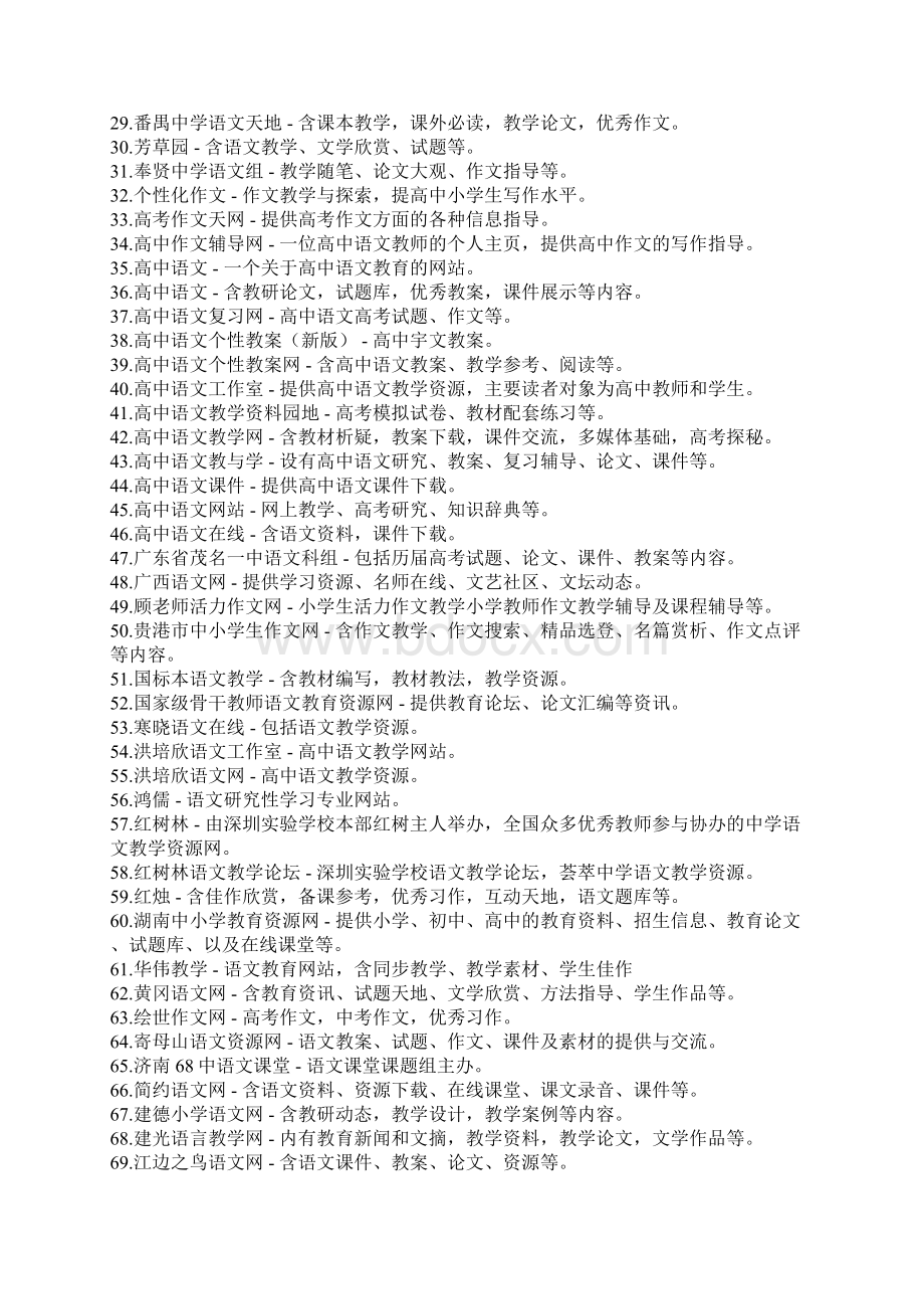 常见语文专业网站大全.docx_第2页