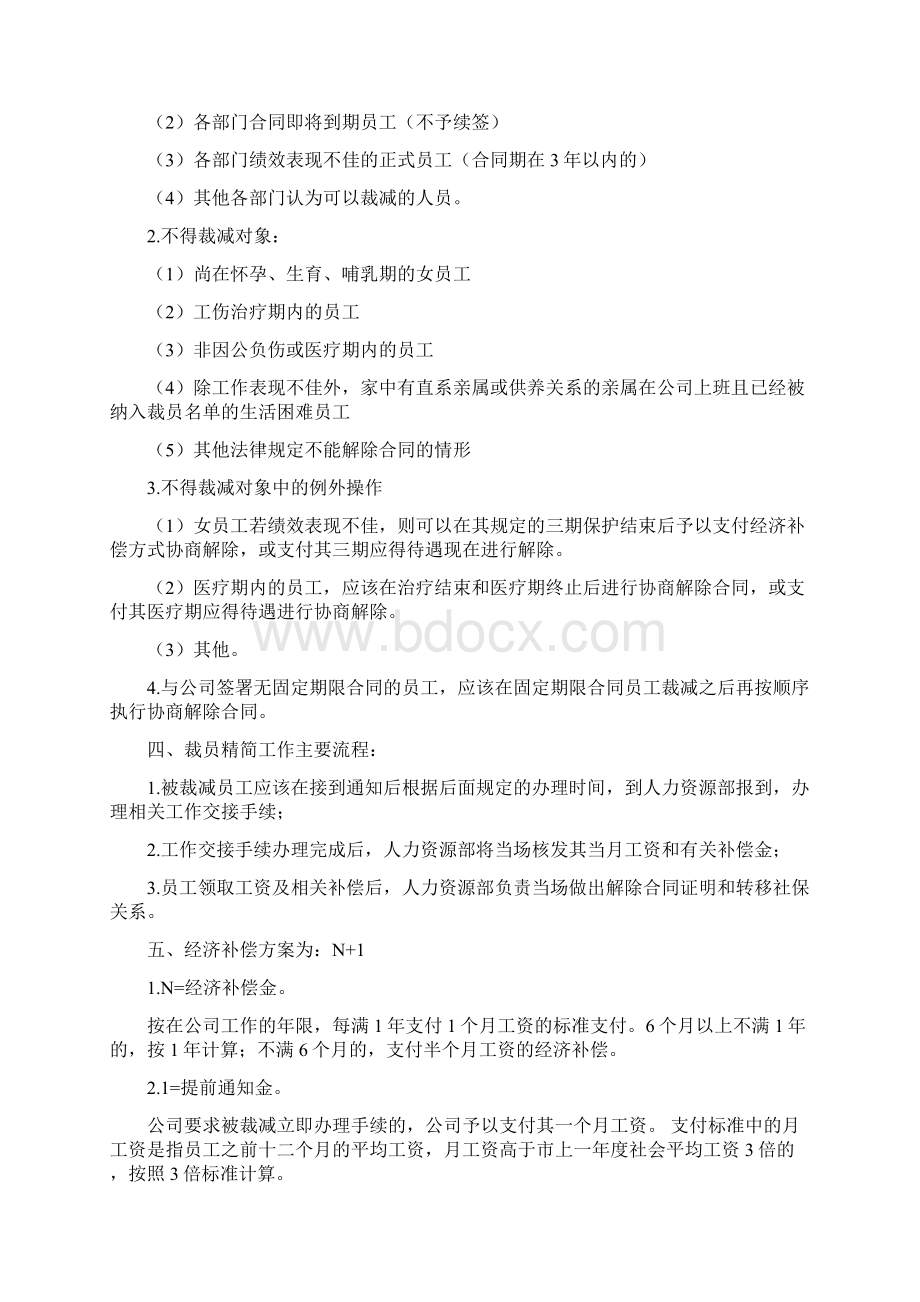 精编范文裁员方案实用word文档 10页.docx_第2页