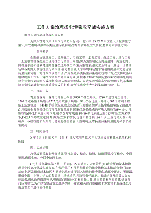 工作方案治理扬尘污染攻坚战实施方案Word文件下载.docx