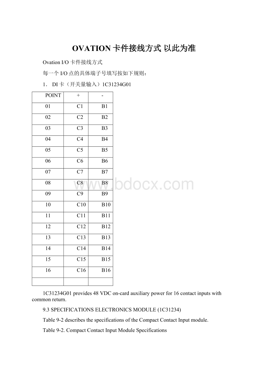 OVATION卡件接线方式 以此为准.docx_第1页