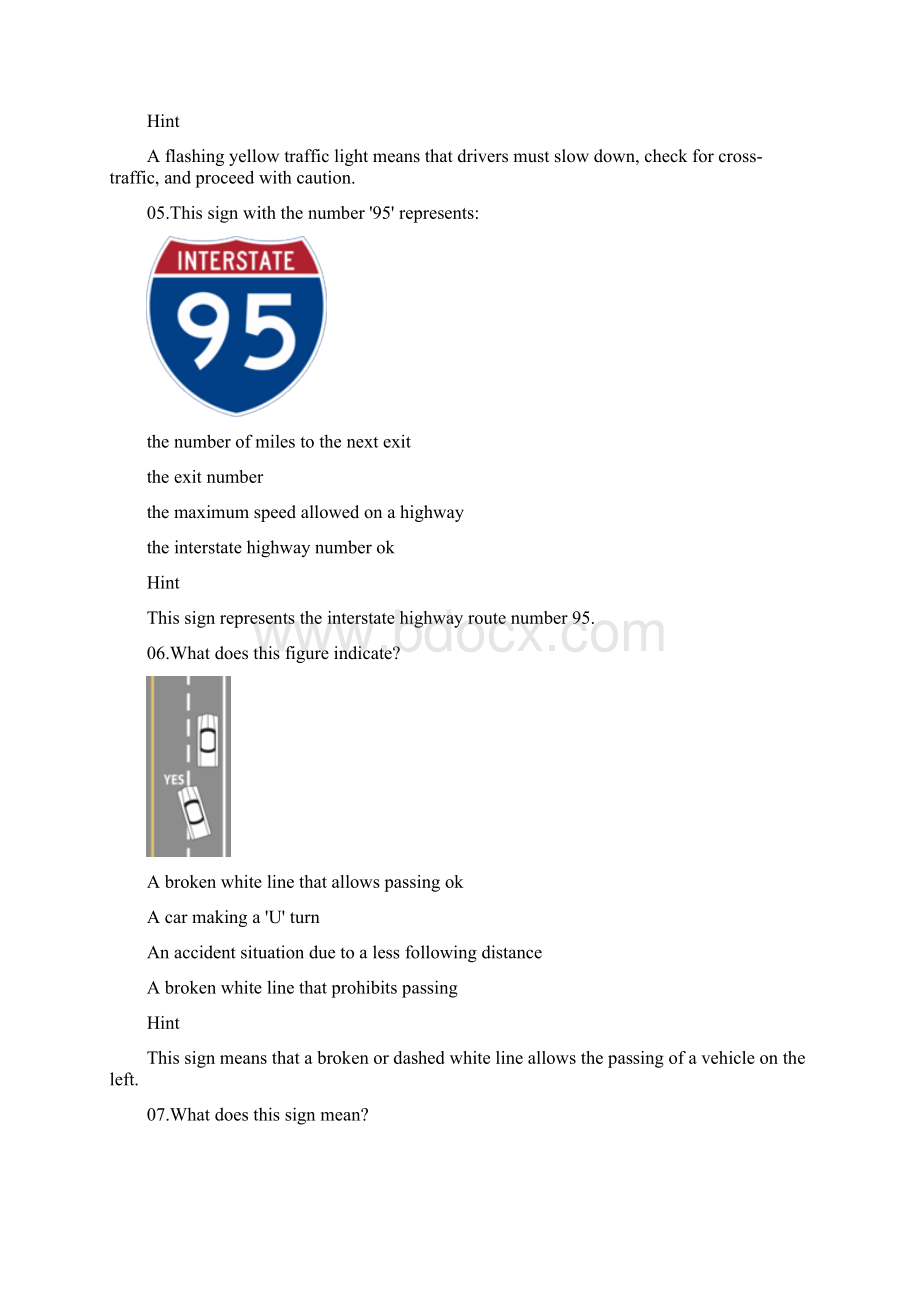 新泽西NJ驾照模拟试题road signs practice testWord下载.docx_第3页