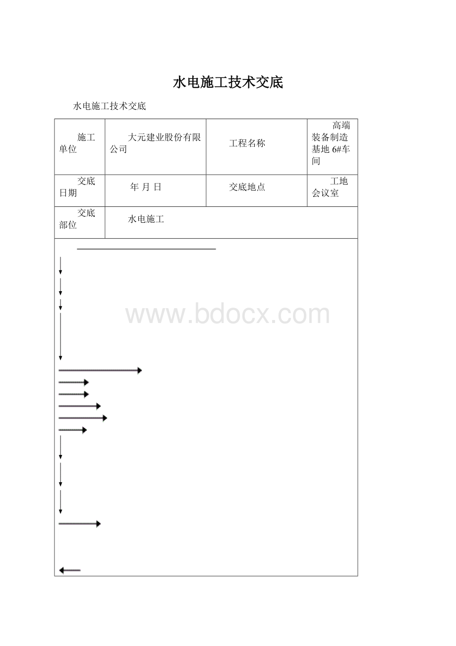 水电施工技术交底Word下载.docx