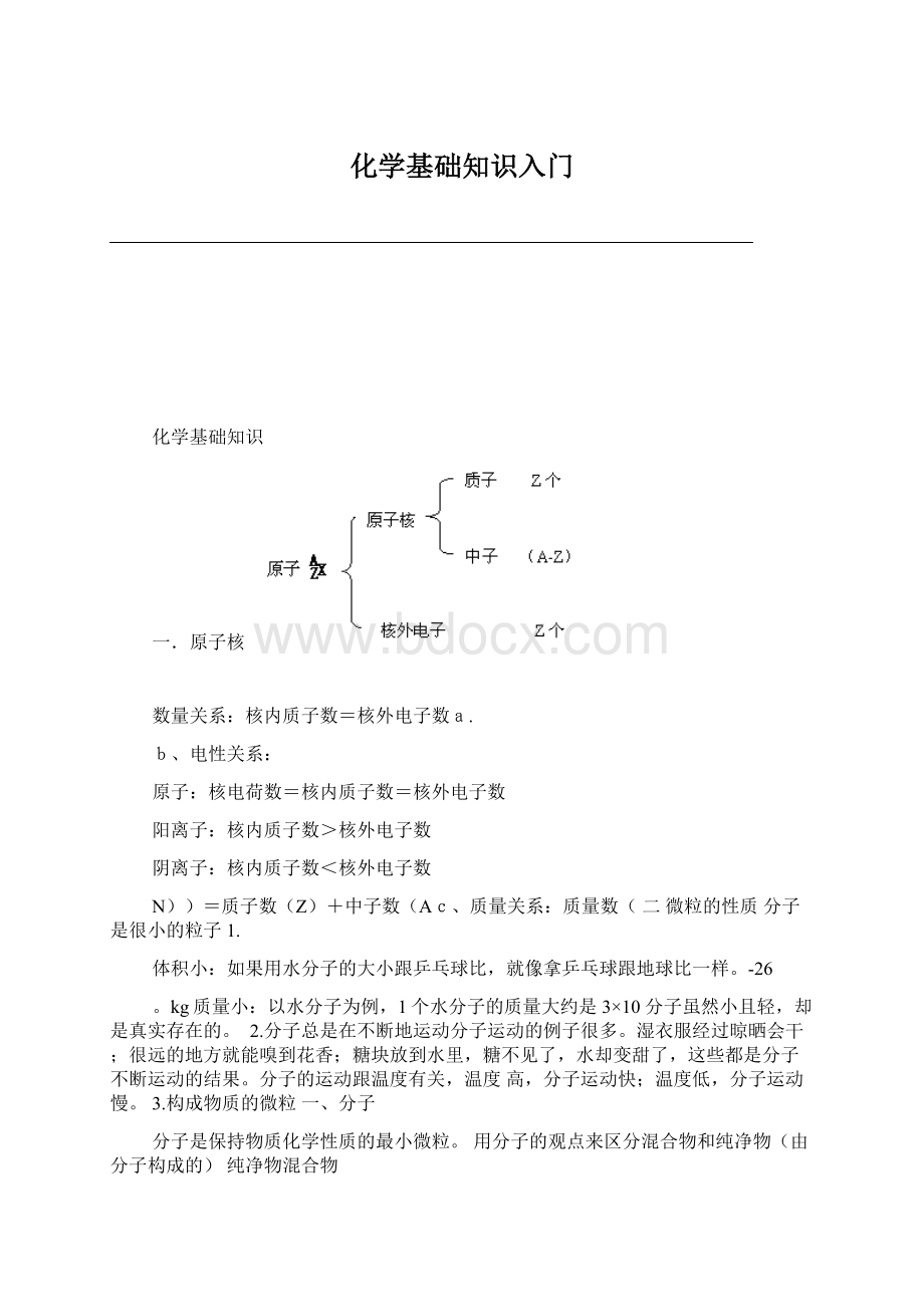 化学基础知识入门Word文件下载.docx_第1页