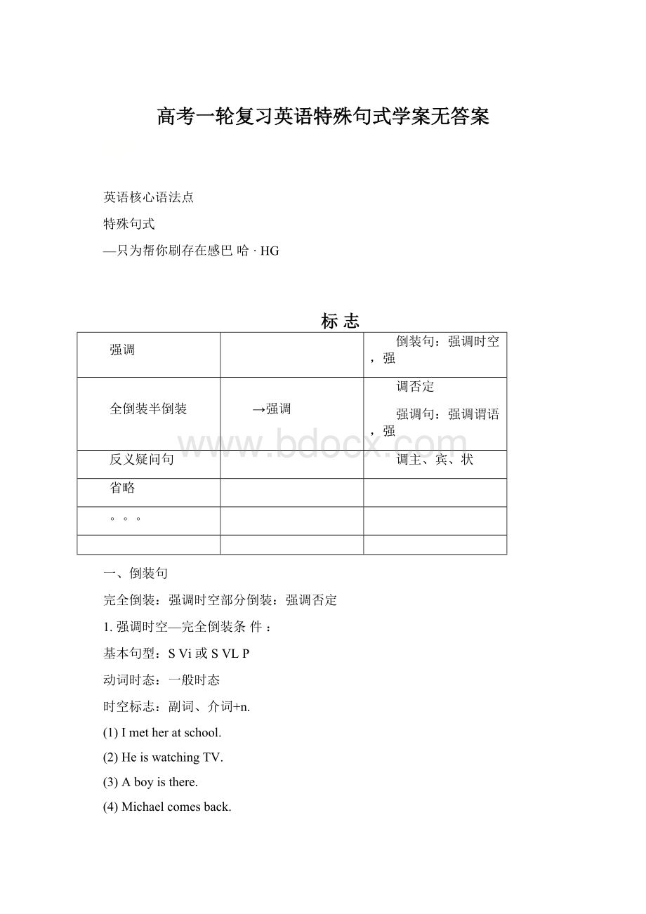 高考一轮复习英语特殊句式学案无答案.docx_第1页