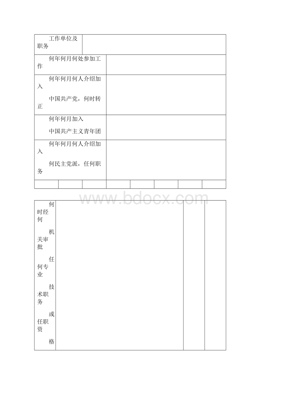 中组部版干部履历表空白.docx_第2页