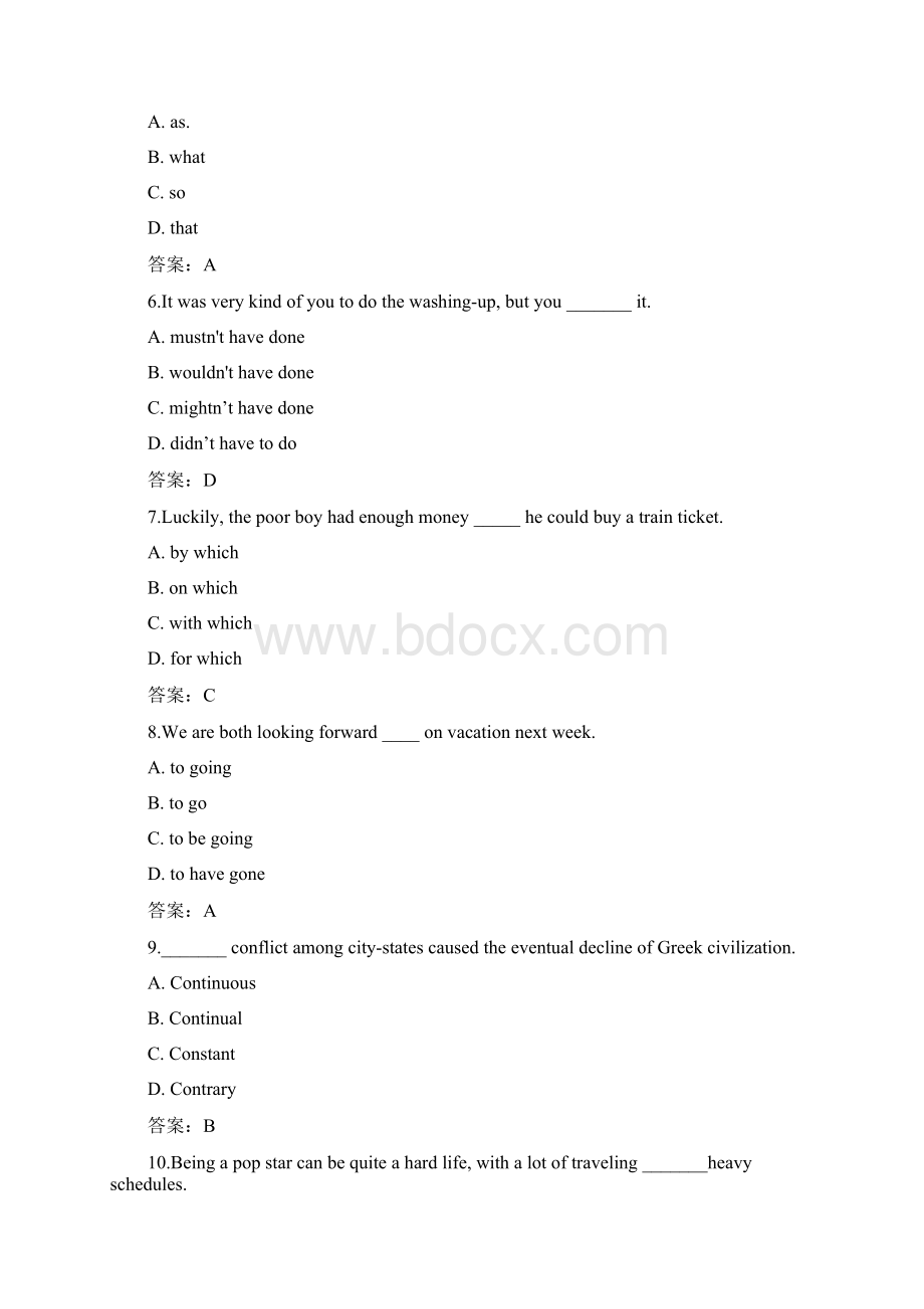 北语 19秋《大学英语》作业1234.docx_第2页