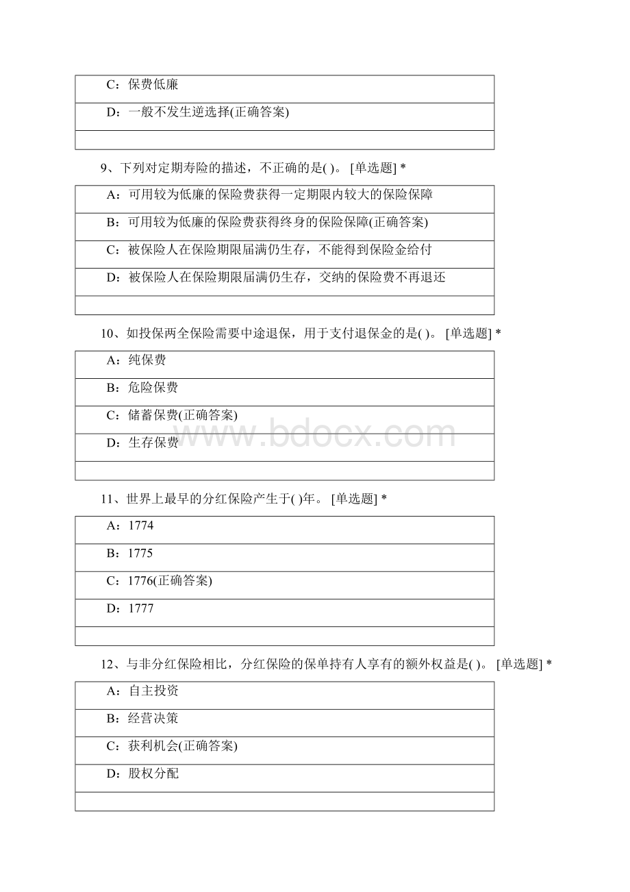 高级银行保险理财规划师资格考试练习题库附答案.docx_第3页