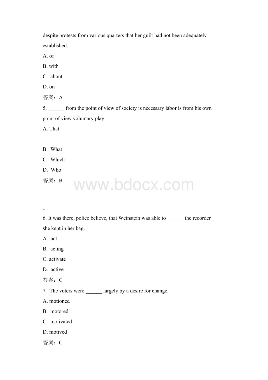 全国自考英语五真题Word格式文档下载.docx_第2页