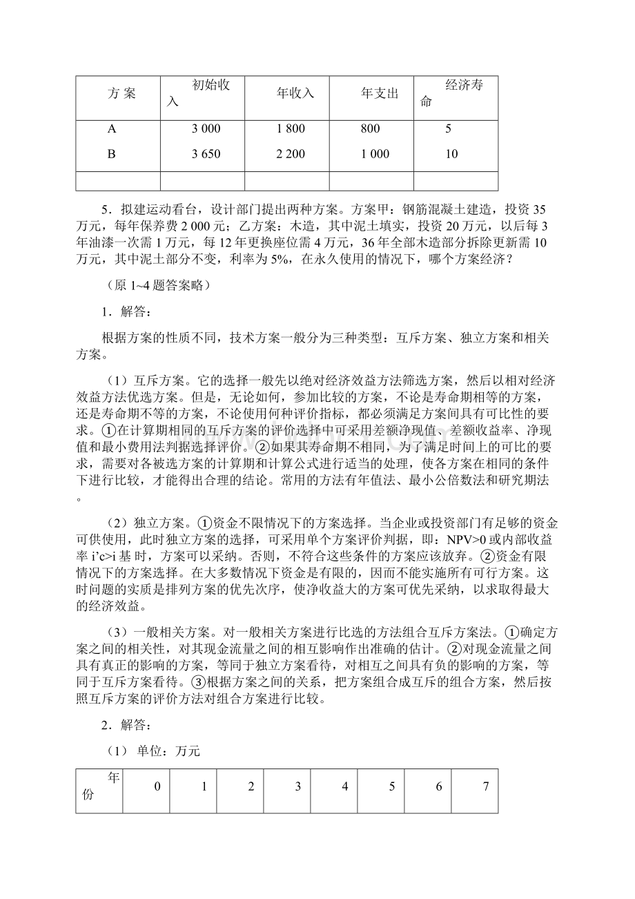 工程经济学课后答案610Word文档下载推荐.docx_第2页