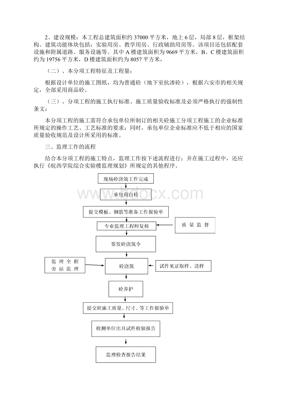 皖西学院综合实验楼土建监理细则Word下载.docx_第3页