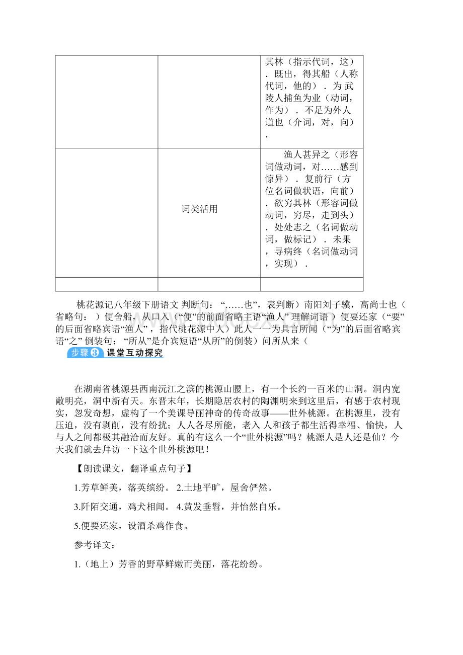 桃花源记八年级下册语文Word格式文档下载.docx_第3页