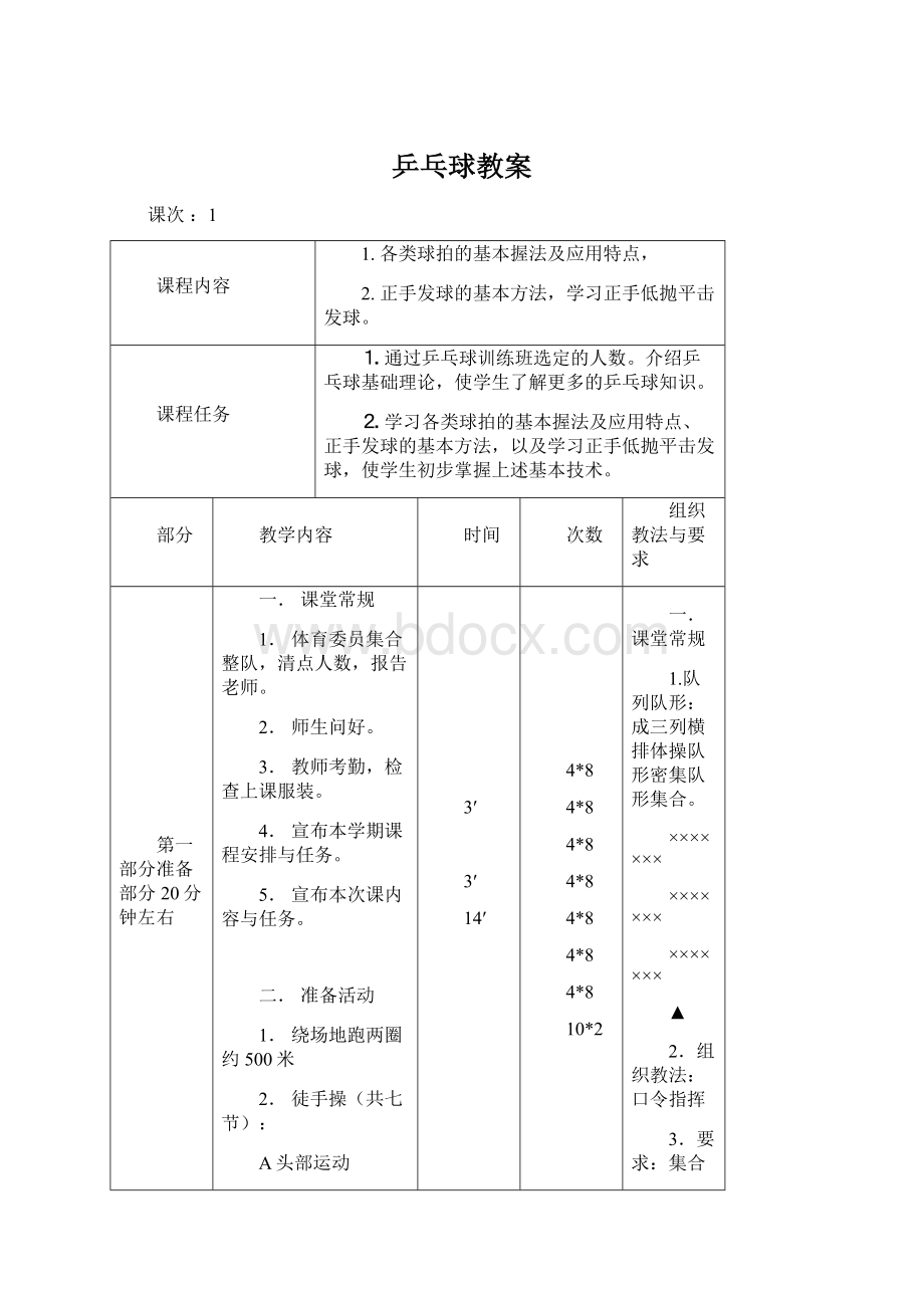 乒乓球教案Word文档格式.docx_第1页