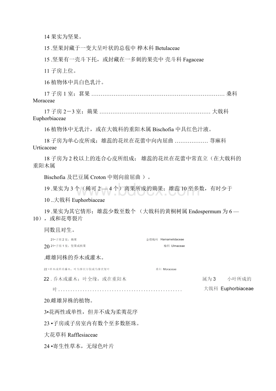 被子植物分科检索表.docx_第2页