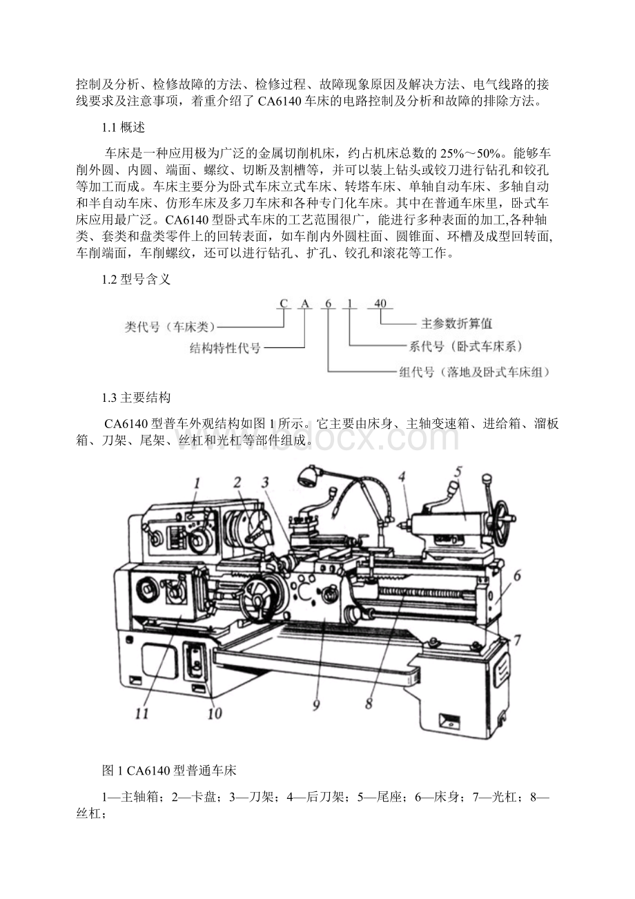 CA6140车床实训报告Word文件下载.docx_第2页