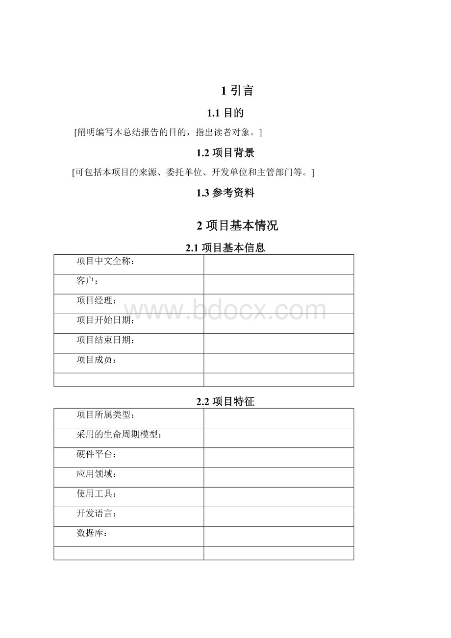 最新项目总结报告模板文档格式.docx_第3页