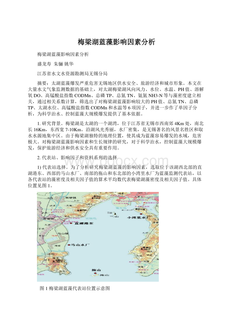 梅梁湖蓝藻影响因素分析.docx_第1页