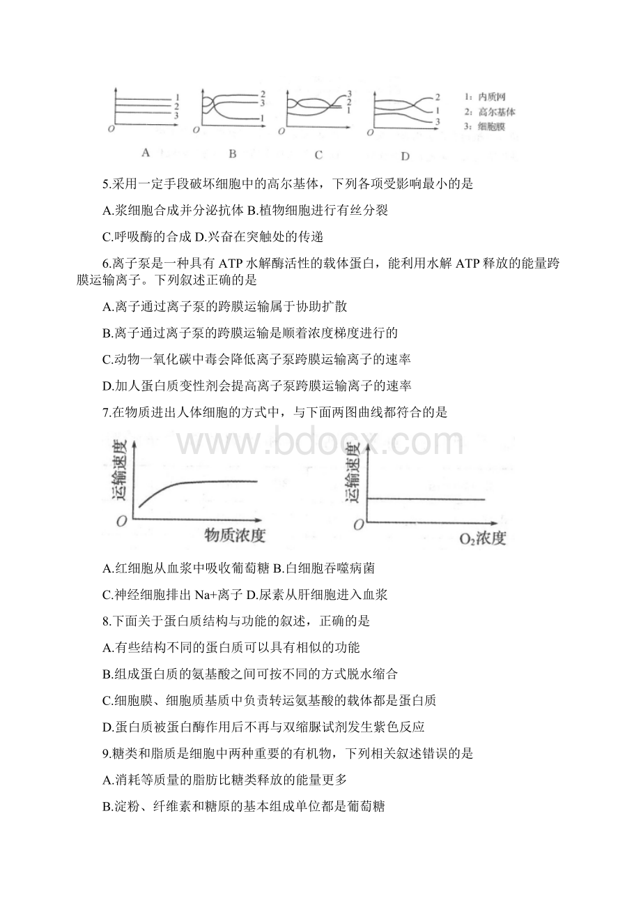 全国百强校河北省衡水中学届高三上学期二调考试生物试题.docx_第2页