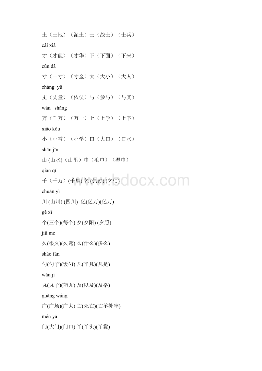 一类字表1Word文档下载推荐.docx_第2页